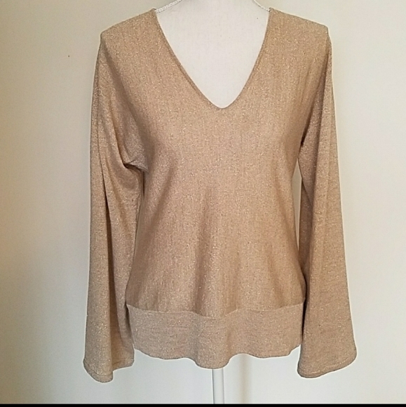 Anne Taylor Gold Bell Sleeve Sweater - Picture 4 of 4